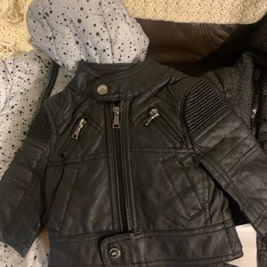 Vegan leather biker jacket